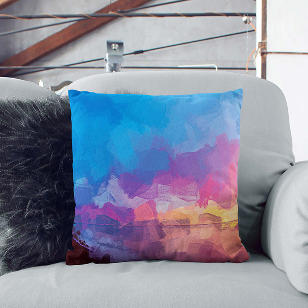 Beach in Malaga Spain Cushion with Filling