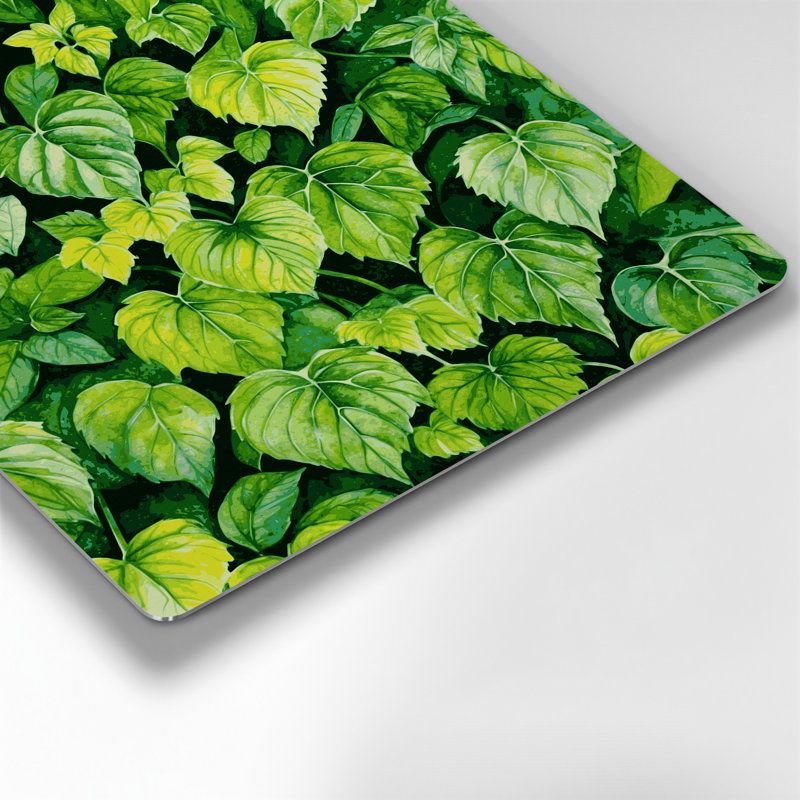 Aquarelle botanique, art mural vert en métal 72, H 12 po x l 12 po