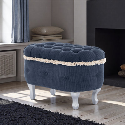 Bancs de rangement de 29,5 po, banc de bout de lit avec capitonnage à boutons, repose-pieds de rangement rembourré en tissu, banc de fenêtre avec frange, banc de rangement pour chaussures, banc de pied de lit pour la chambre à coucher, vestibule, vest