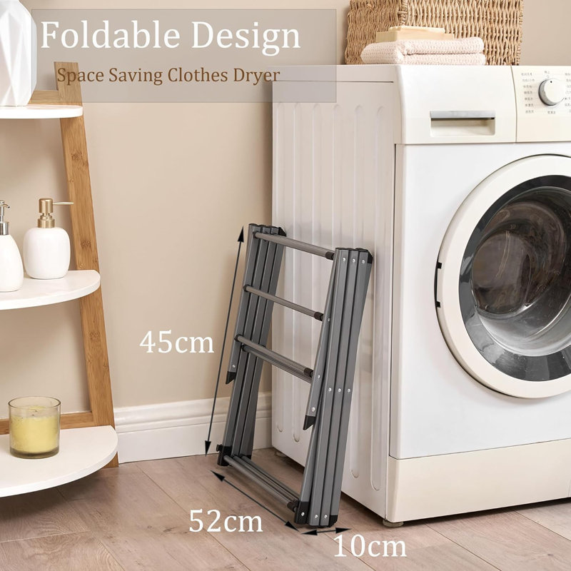 Metal Freestanding Drying Rack, Grey