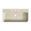 Vasque à poser LORAN 91 cm (36 po) en marbre artificiel avec 3 trous pour robinetterie, sans robinetterie ni meuble, blanche-137149808