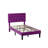Purple Twin Size Velvet Upholstered Platform Bed Frame with Diamond Tufted Headboard, No Box Spring Needed-865645299-805318852