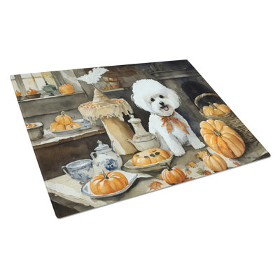Planche à découper en verre Bichon Frise