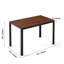 Ensemble de salle à manger 5 pièces comprenant une chaise de salle à manger nordique en velours et des pieds dorés à dossier haut et une table en MDF Creative Design-1363357066