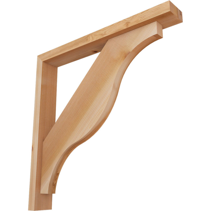 Support Funston Block avec support décalé, 26 x 26, Cèdre rouge occidental de l 3 1/2 po (lisse)