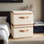2 grands paniers de rangement pliables pour placard, couvercles et poignées, boîtes de rangement décoratives, contenants en tissu pour le salon, dortoir-257251338