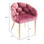 Fauteuil moderne en velours avec fauteuil d'appoint rose