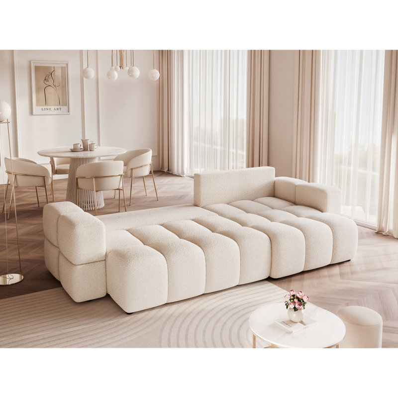 4 Seater Sofa Bed, Cream