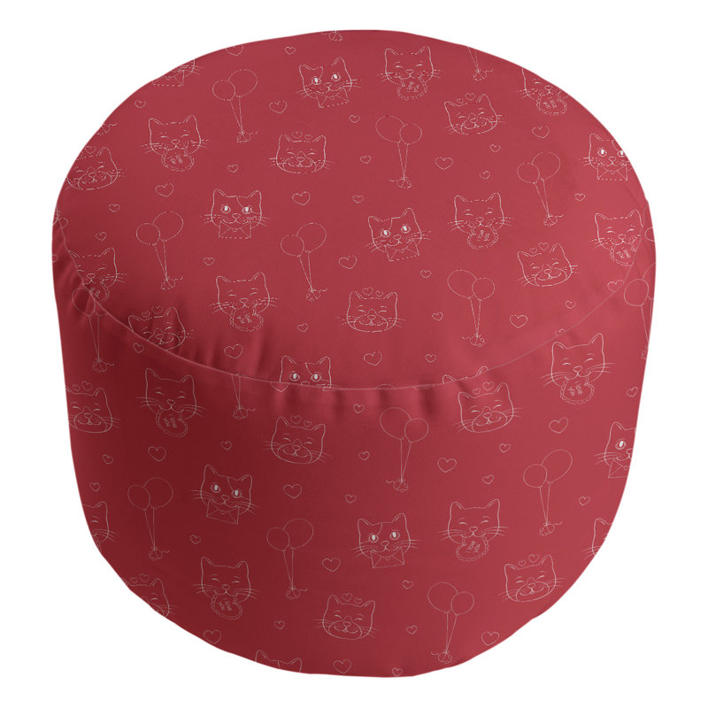 repose-pieds de chats saint-valentin hol, Rouge