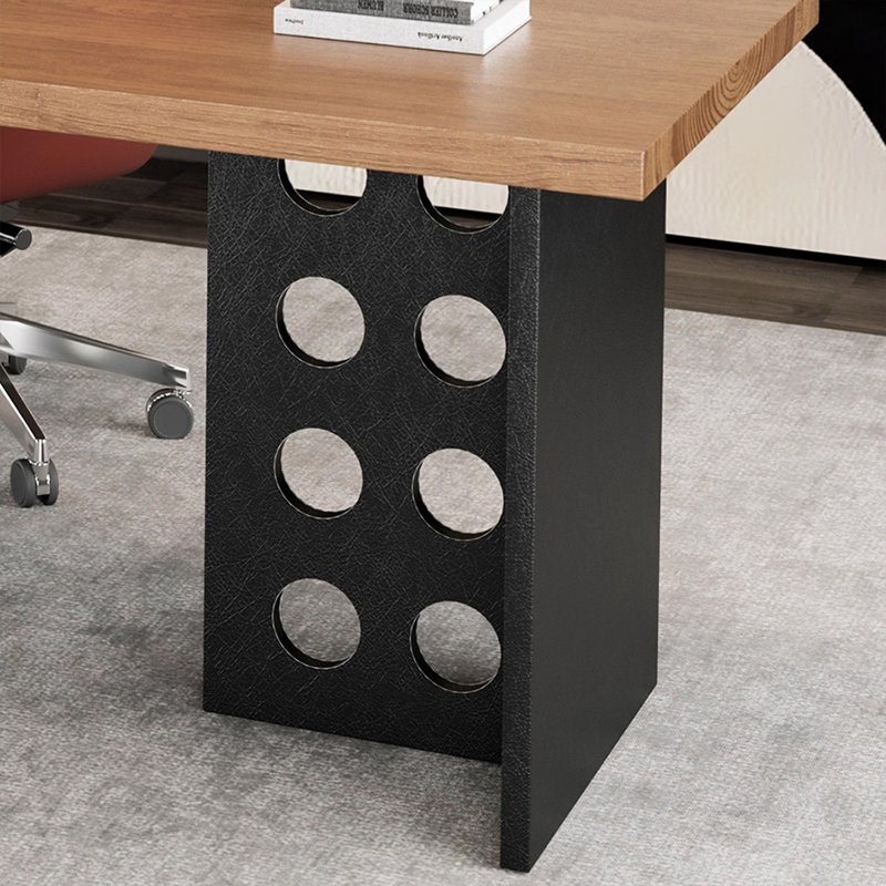  Bureau rectangulaire en bois massif, Retour à gauche, 29.53" H x 78.74" W x 31.5" D