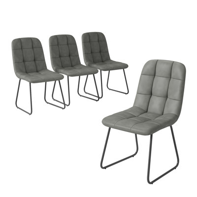 Modern Kitchen Dining Chairs, Upholstered Side Chairs (4 Chairs)