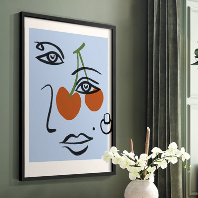 «Cherry Baby II», reproduction encadrée - bois massif