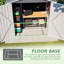 Remise de rangement extérieure en métal 6 x 4 pi avec porte verrouillable, maison de rangement imperméable pour jardin