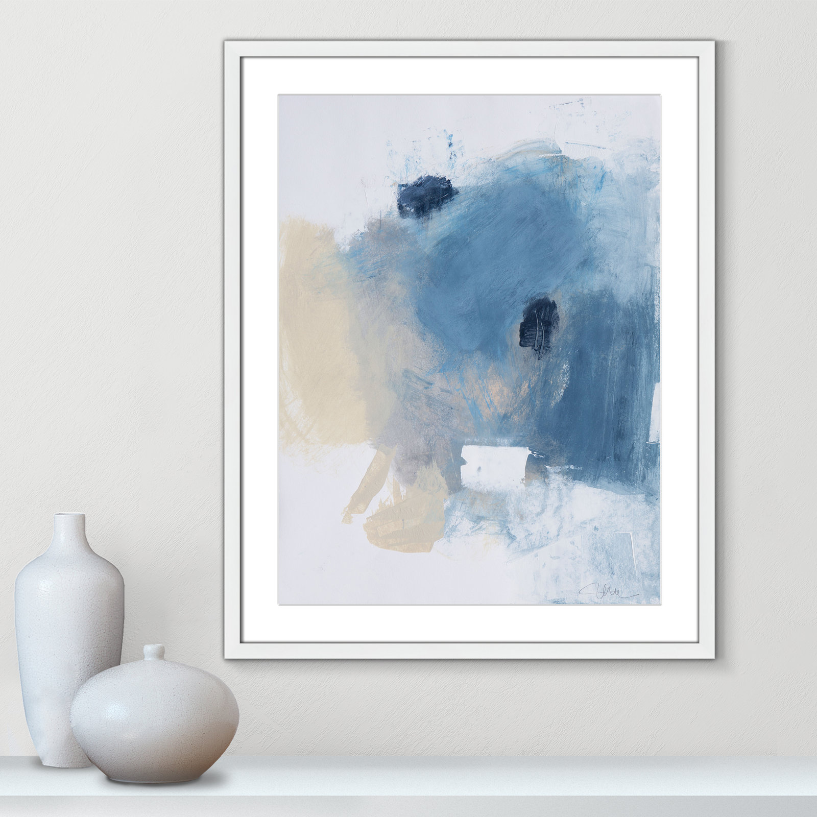 Runa "Coastal Carnival I" Print, White Single Picture Framed Paper, White, 29.5" H x 23.5" W x 1.25" D