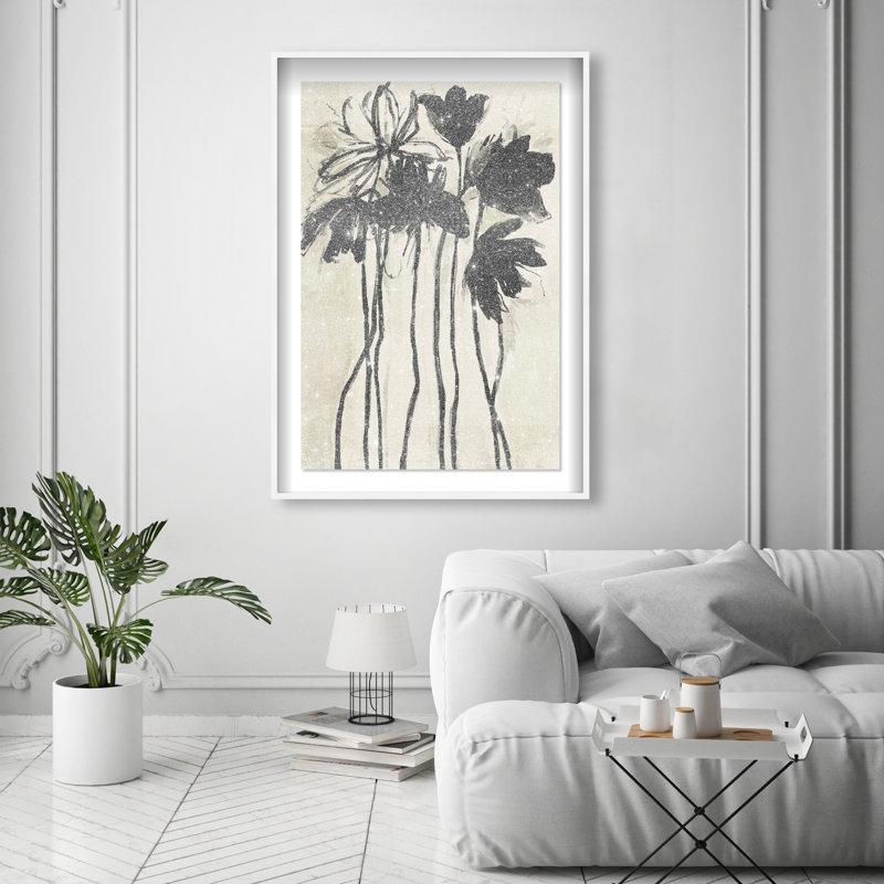 Flower Abstract Studio Shadowbox Floral & Botanical Print by Oliver Gal, Black Frame, 10 x 15, 46.5"H x 31.5"W