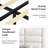 Modern Faux Leather Bed Frame with Upholstered Headboard and LED Lights-1097430510-1097430513