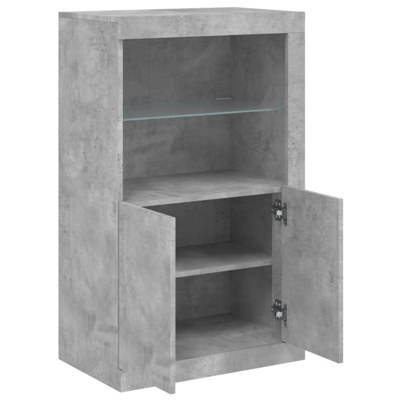 Baraa Rectangle Accent Cabinet, Concrete Grey