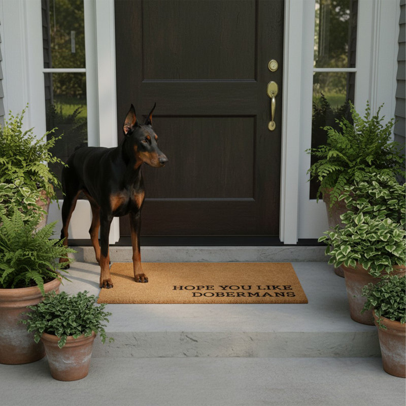 Hope You Like Dobermans Doormat, 17"x29", Dobermans, 17" x 29"