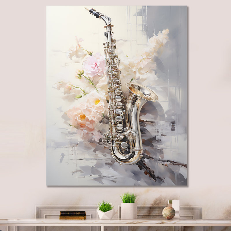 " Flutes Whisper Silver Grace II ", Wrapped Canvas, 20" H x 12" W x 1" D