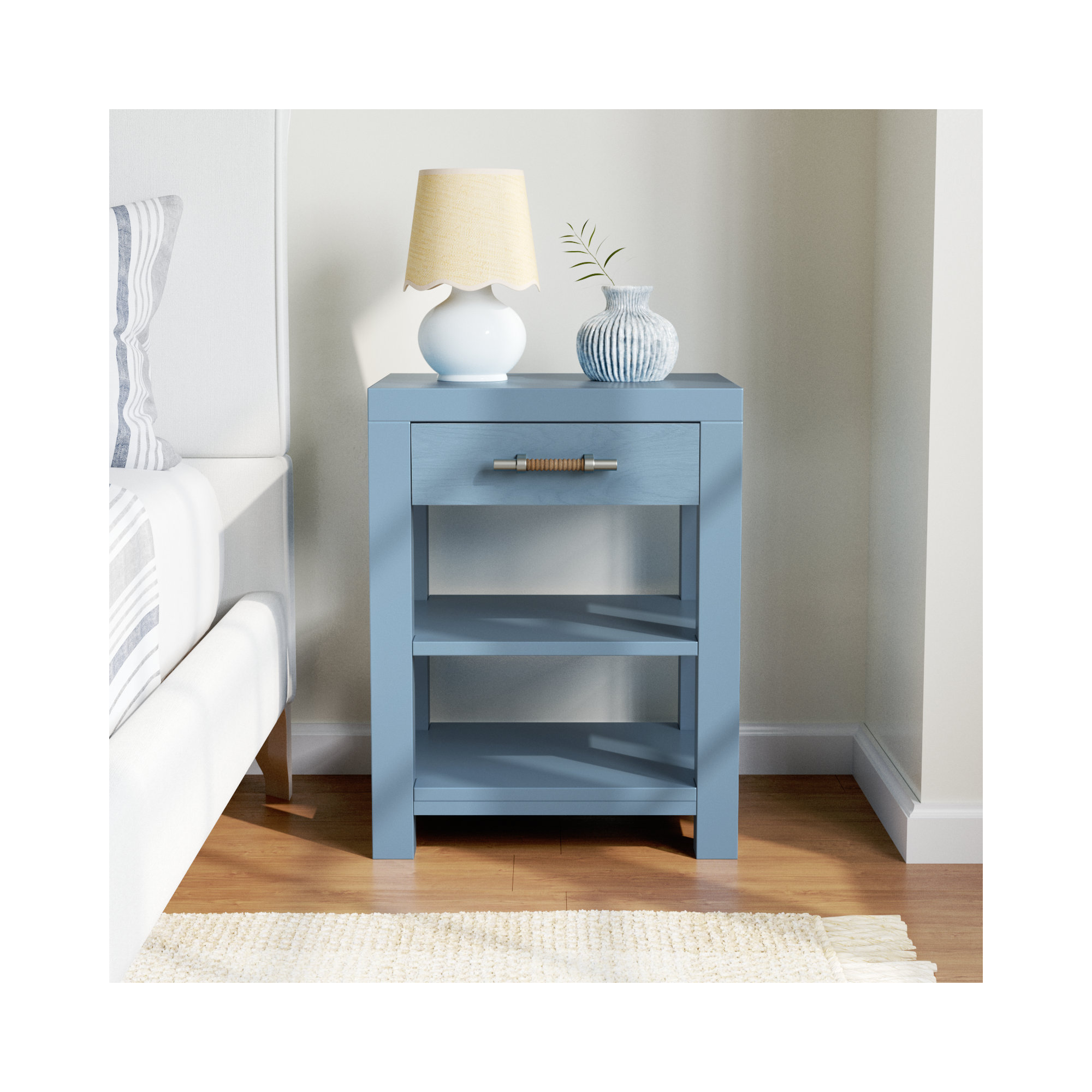 Lana 1 - Drawer Nightstand, Blue