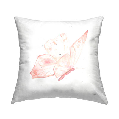 Modern Pastel Butterfly Decorative Printed Throw Pillow by Rachel Nieman