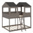 Wood Bunk Bed With Roof, Window, Guardrail, Ladder-557742602