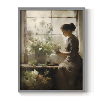 WOMEN Series CDXI Framed Print - Solid Wood