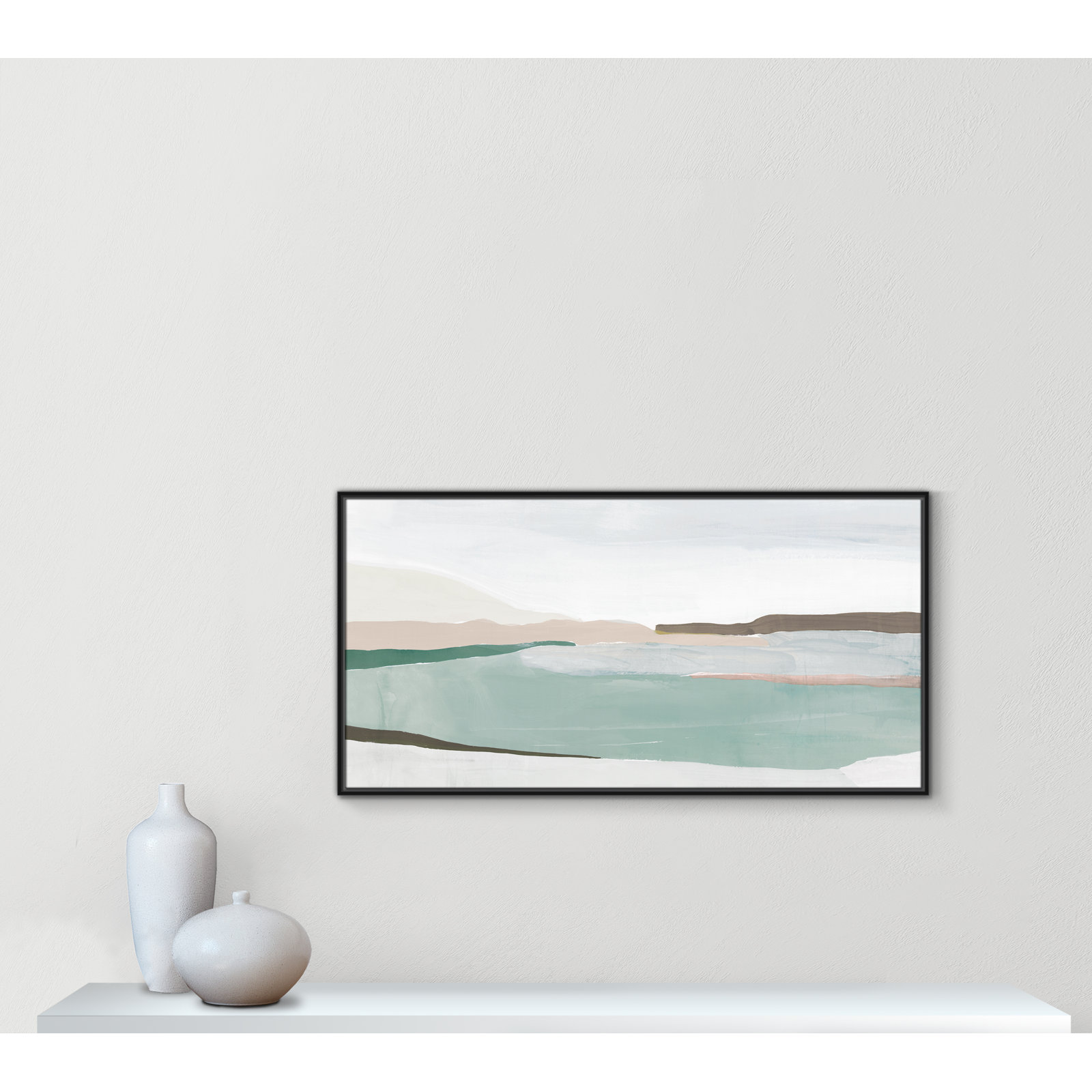 Kerala "Sole of the Land II" Print, 25.5" H x 49.5" W x 2" D, Black