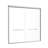 60" W X 57" H Soft-close Double Sliding Shower Door With Finish, 1/4" Thick Tempered Glass, Dual Stainless Steel Handles, , Reversible For Space - Saving Bathroom Designs, Leakproof Design Magnetic