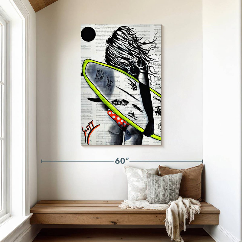Senne The Beach Is Calling Surfer, 45" H x 30" W