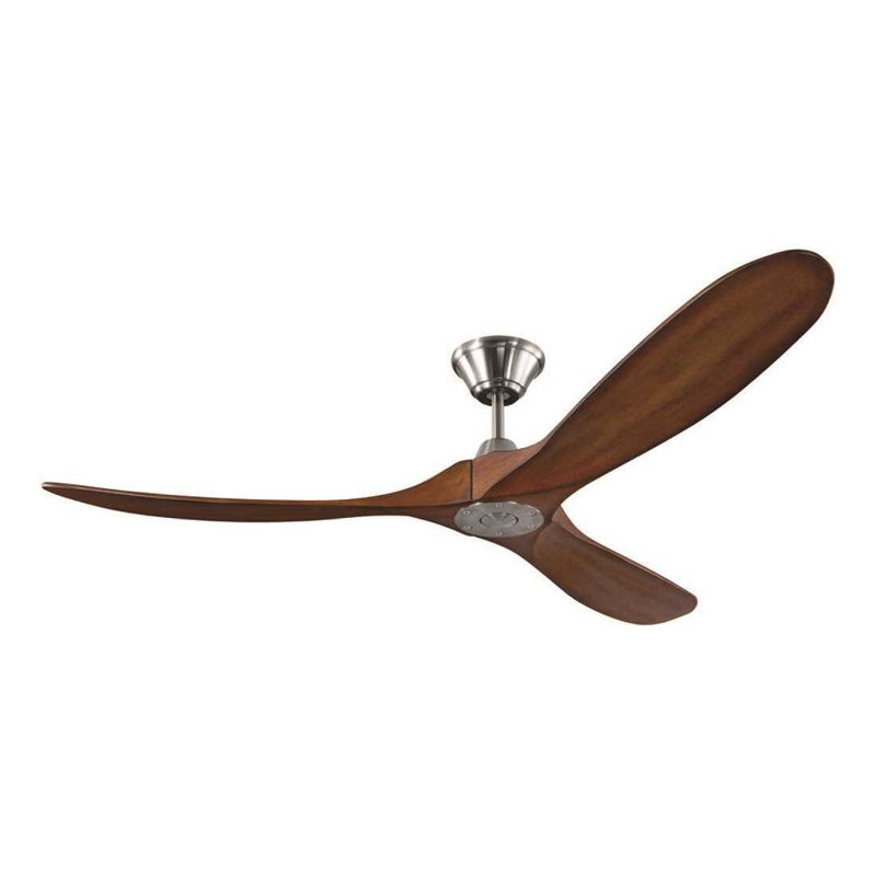 Ventilateur de plafond extérieur Generation Lighting Maverick 60 po en acier, 6 vitesses, pales en balsa, 3MAVR60BSKOA