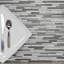Carrelage mural de cuisine et de salle de bain linéaire en aluminium à bords droits 12 po x 12 po City Lights-36910328