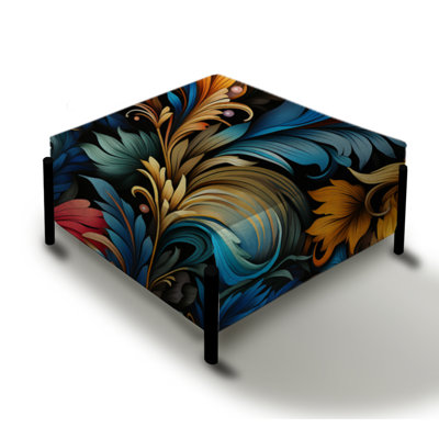 Cultural Tapestry Paisley Pattern - Paisley Large Square Ottoman by Design Art