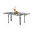 Glantz Extendable Glass Top Metal Base Dining Table