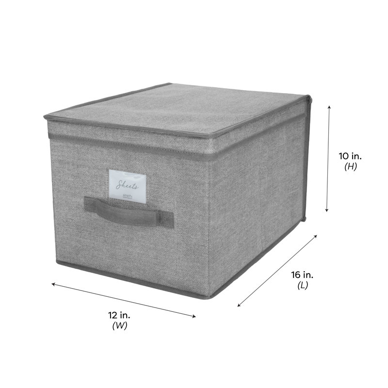 Simplify Fabric Decorative Bin, 9.84" H x 15.75" W x 11.81" D