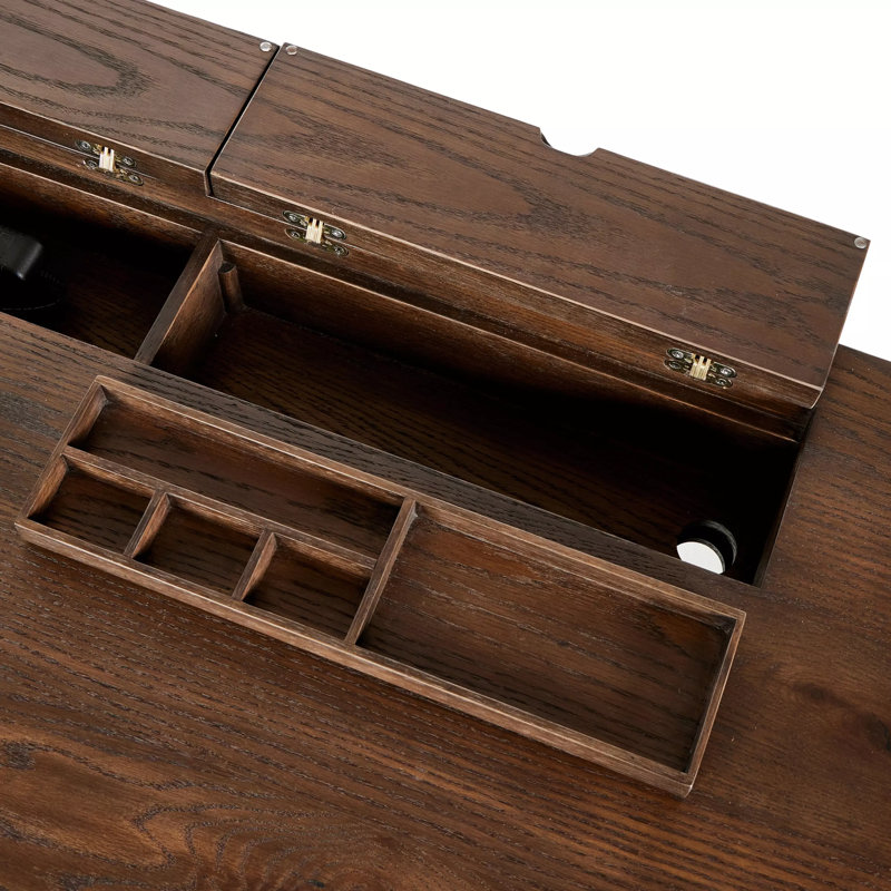 Torrington Executive Desk, Umber Oak