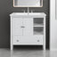 Meuble-lavabo 30 po avec lavabo, armoire de rangement avec portes et tiroirs-107660787