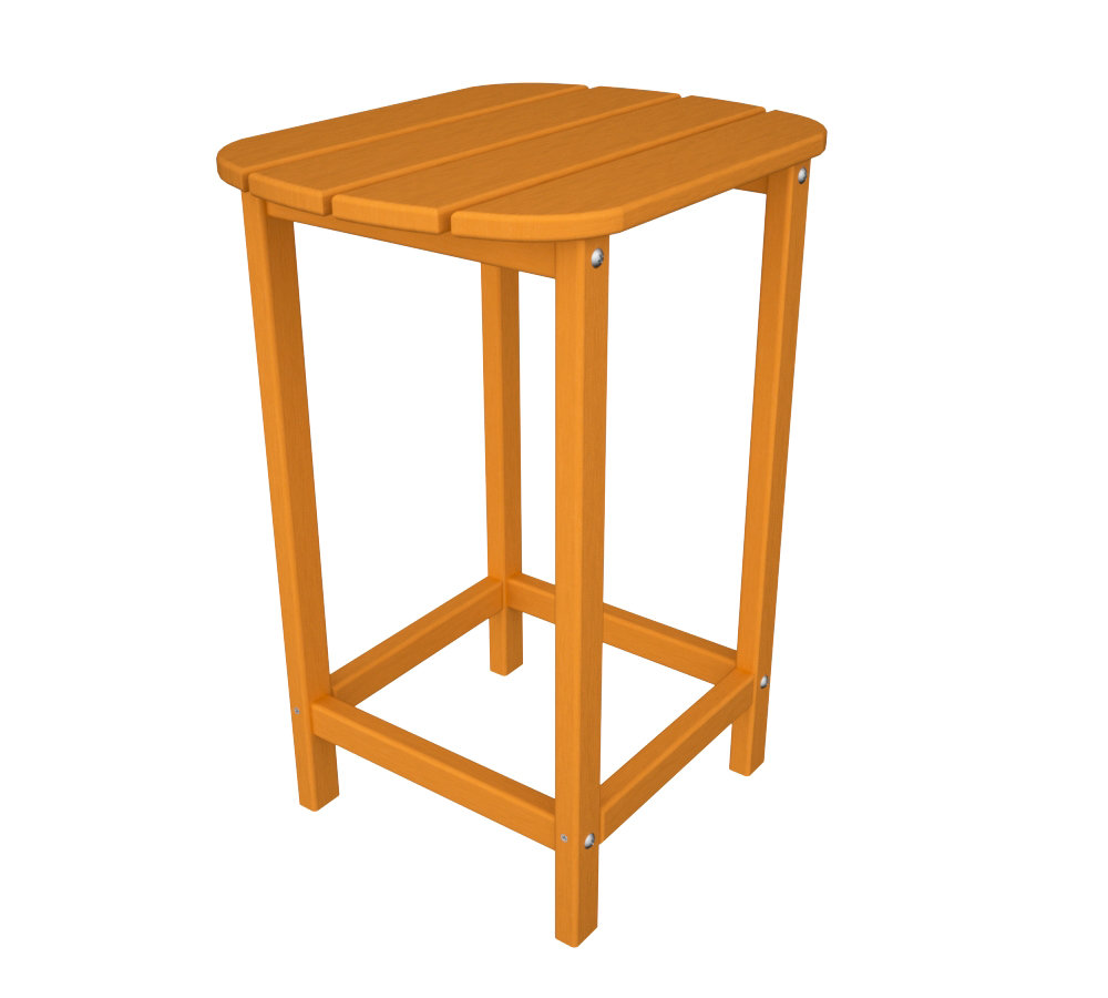 POLYWOOD® South Beach 19" Patio Side Table, Tangerine