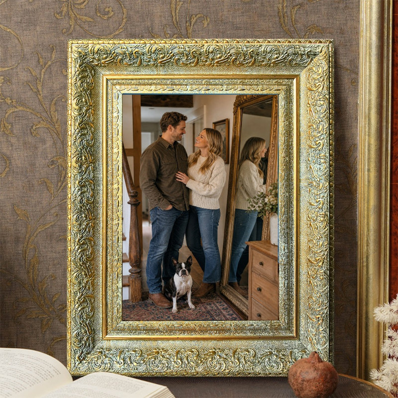 Cadre 3 pièces de style rétro doré antique pour photos et cadeaux de Noël 5 "x 7", Antique Gold, 3, 5" W x 7" H