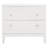 Elegant Holdenville 31.5'' W Nightstand – White Wood with Geometric Design, Gold Handles & 2 Drawers