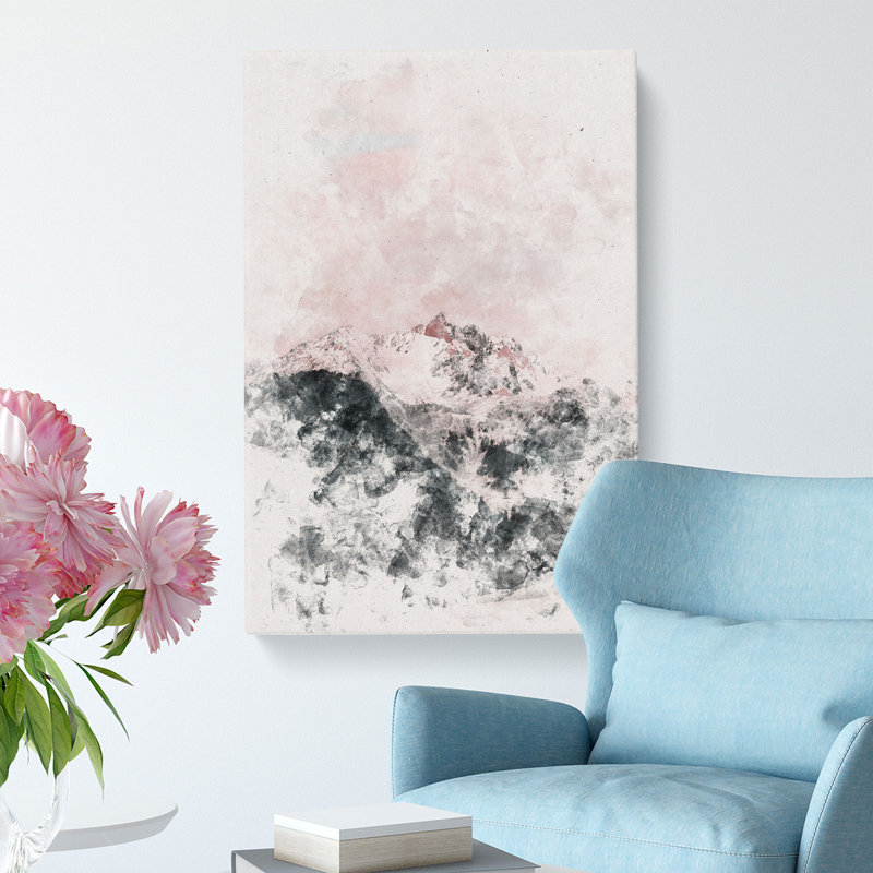 The Pink Mountain - Wrapped Canvas, 76cm H x 50cm W x 3cm D