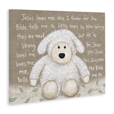 Jesus Loves Me Little Lamb Canvas, design by Annie LaPoint