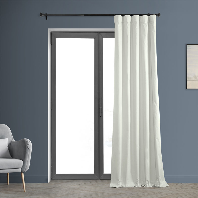 Bryce Whisper Calm 100%  Cotton Twill Max Blackout Curtains for Bedroom-Living Room  Single Panel, 50" W x 84" L, Dark Blue