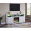 Console de meuble télé avec chauffage, lumière DEL, tablettes ouvertes pour téléviseur de 65 po ou moins-944178647