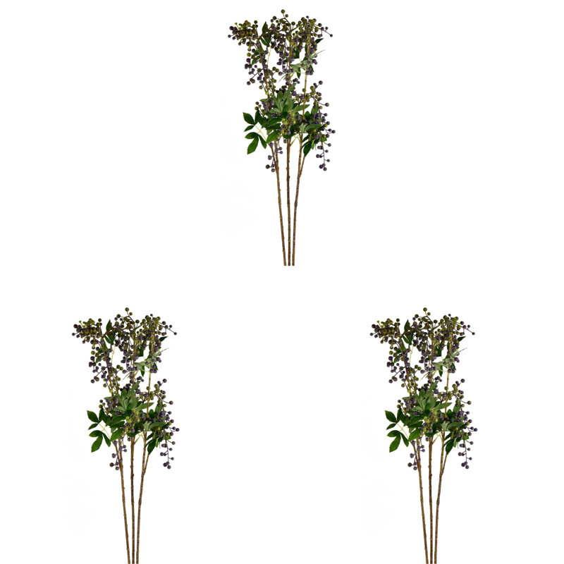 Artificial 38" Berry Spray, 3 per Pack, Violet