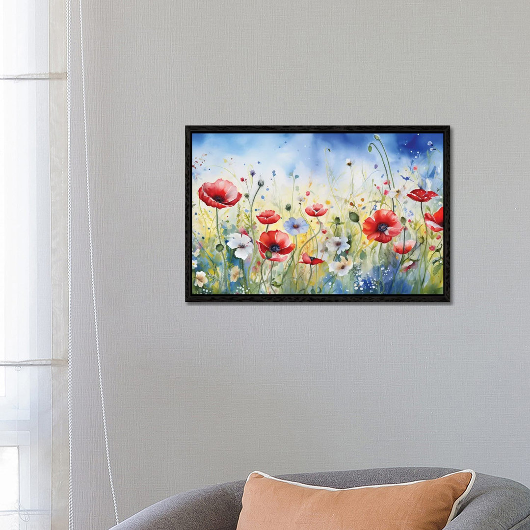 Mohnblumen und Gänseblümchen III von Svetlana Saratova - Galerie- Giclée auf Leinwand