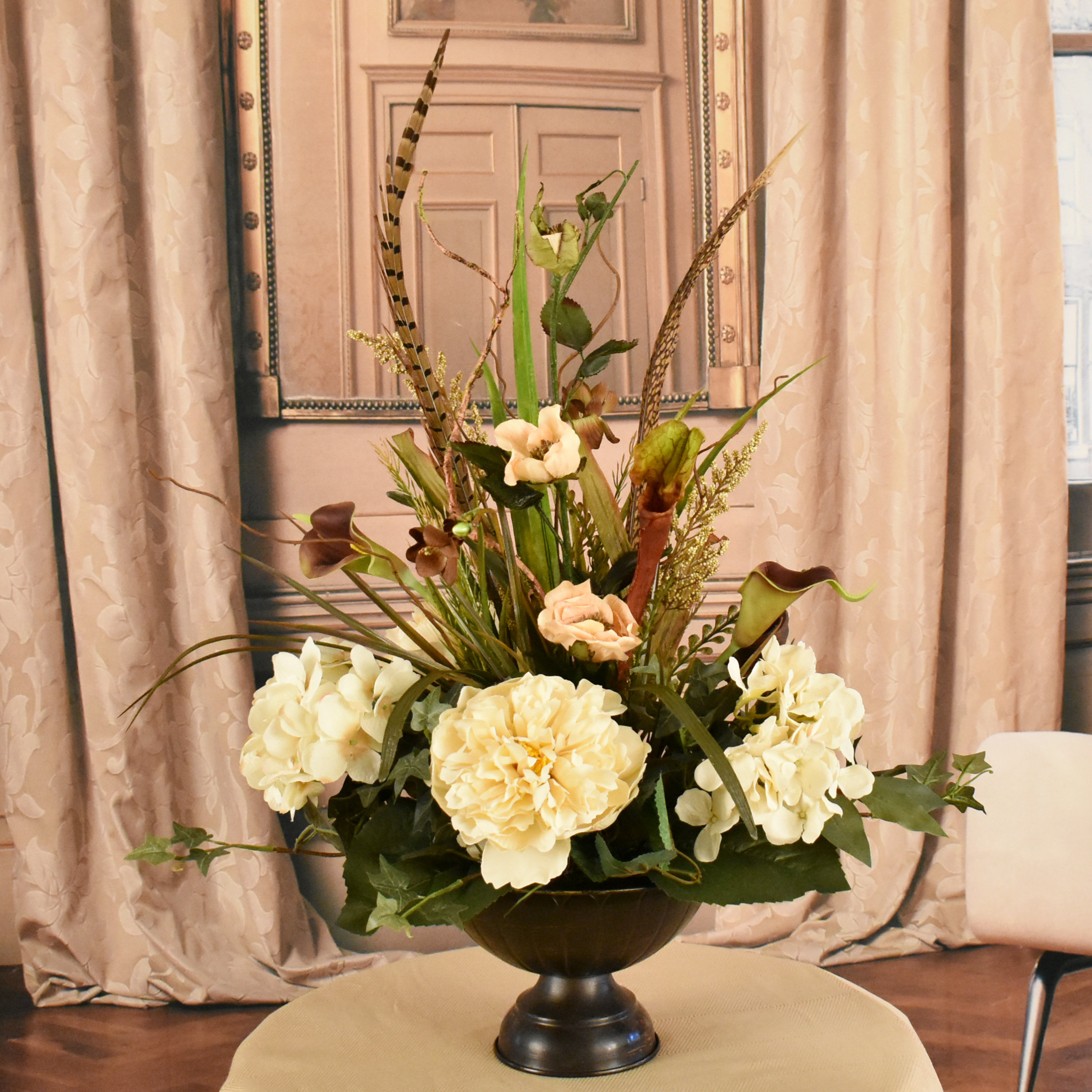 Tall silk floral deals arrangements