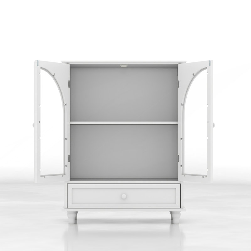 Buffet, armoire de rangement avec plateau à niveaux et 1 tiroir