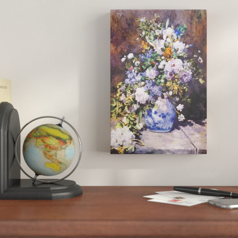Printemps bouque (grande vase di Fiori) par Pierre-Auguste Renoir-impression, H 18 po x l 12 po x 1,5 po, Toile