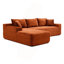 Canapé modulaire de 105 po, canapé modulaire Cloud avec assise profonde, canapé modulaire moderne en L avec méridienne, fauteuils rembourrés pour le salon, sans assemblage-1194143738-1194143743